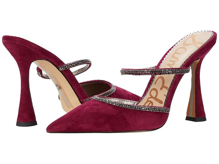 Sam Edelman Aspen Mule Pump (Berry) Women's Clog Shoes | Zappos