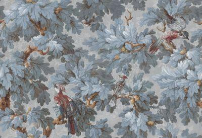 Scalamandre Benjamin | Mural Misty Blue Wallpaper | DecoratorsBest