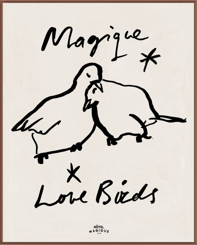 MAGIQUE LOVE BIRDS by Milou Neelen on Artfully Walls | Artfully Walls
