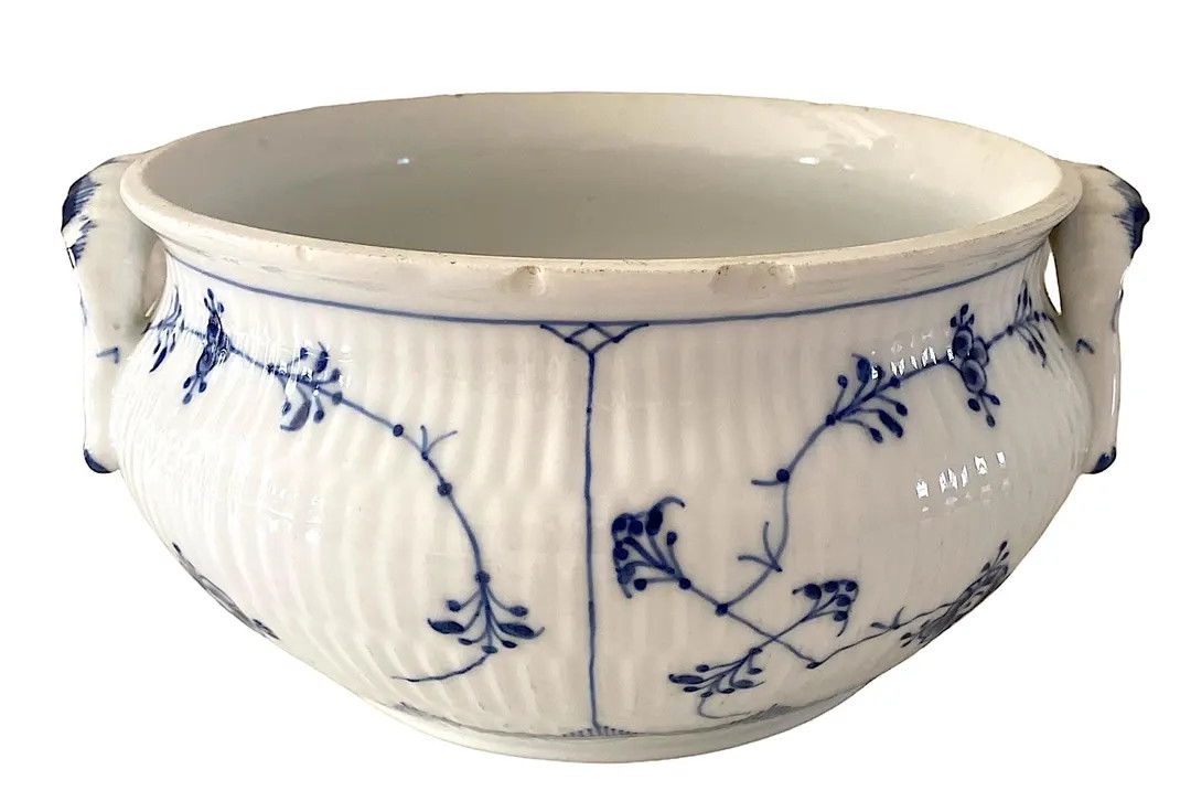 Antique Royal Copenhagen Blue Flute Planter Bowl: 1890s-1900s Denmark, Small Flaws. | Etsy (US)