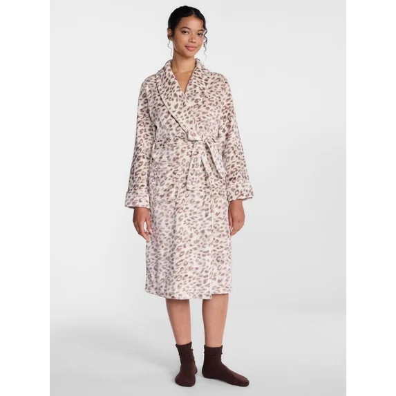 Joyspun Women's Plush Robe, Sizes S to 3X | Walmart (US)