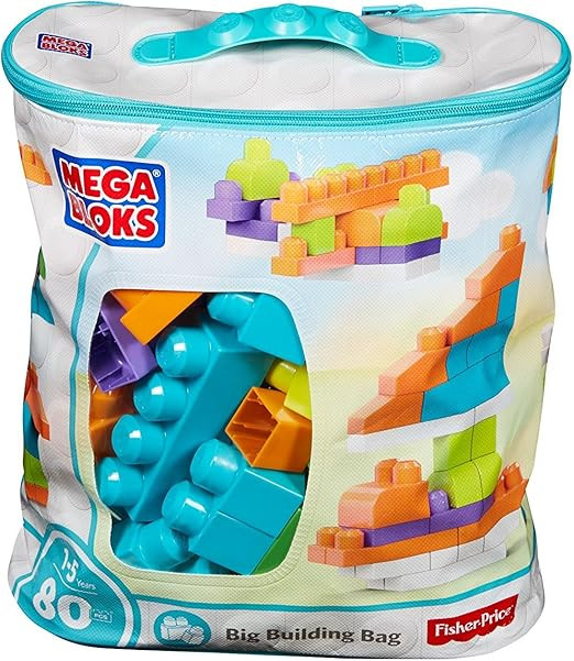 Mega Bloks First Builders Big Building Bag with Big Building Blocks, Building Toys for Toddlers (... | Amazon (US)