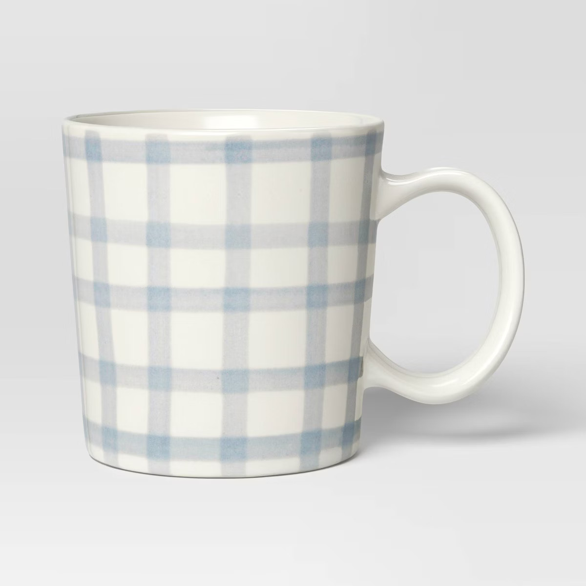 16oz Stoneware Mug Blue Plaid - Threshold™ | Target