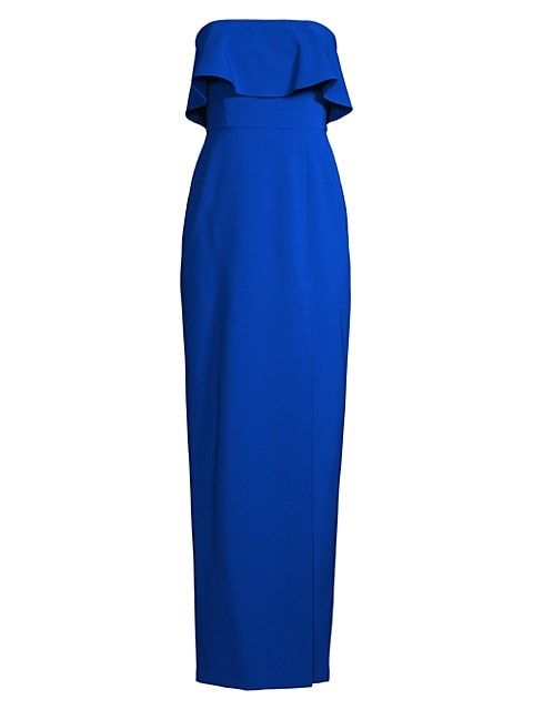 Strapless Crepe Column Gown | Saks Fifth Avenue