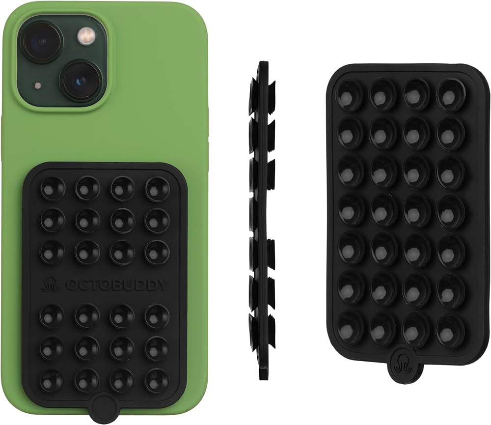 Silicone Double-Sided Suction Phone Case Detachable Mount - Hands-Free, Strong Grip Holder for Se... | Amazon (US)