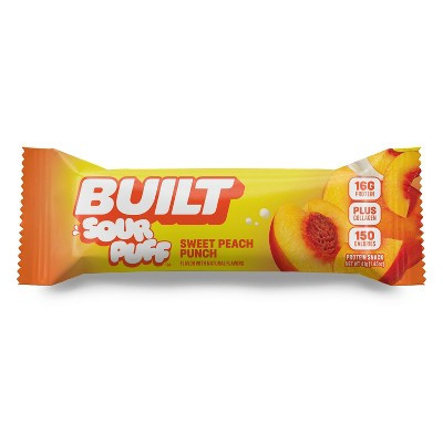 Built Bar Puff Sweet Peach Punch Sour Puff Protein Bar -  16g Protein - 1.45oz | Target