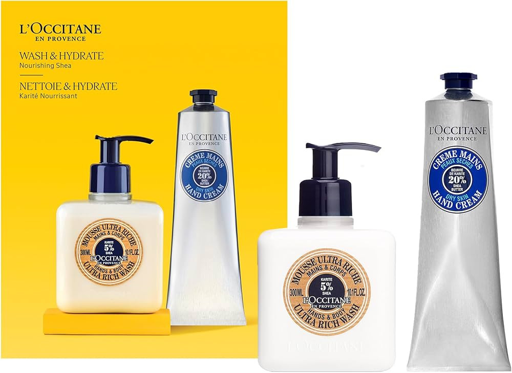 L'OCCITANE Wash & Hydrate: 2-Piece Hands & Body Care Set, Includes Shea Hand Cream and Shea Ultra... | Amazon (US)