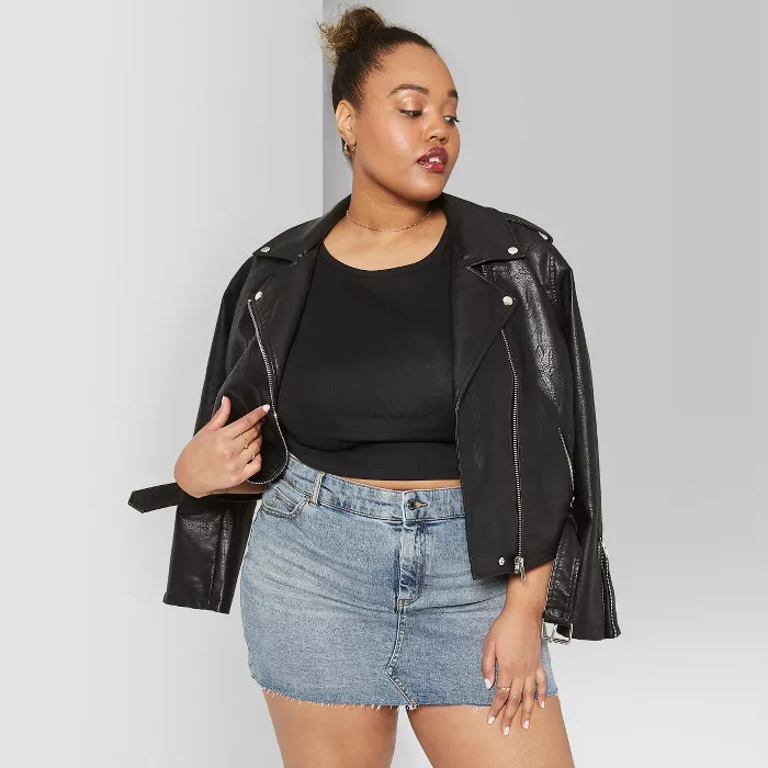 Women's High-Rise Denim Mini Skirt - Wild Fable™ | Target