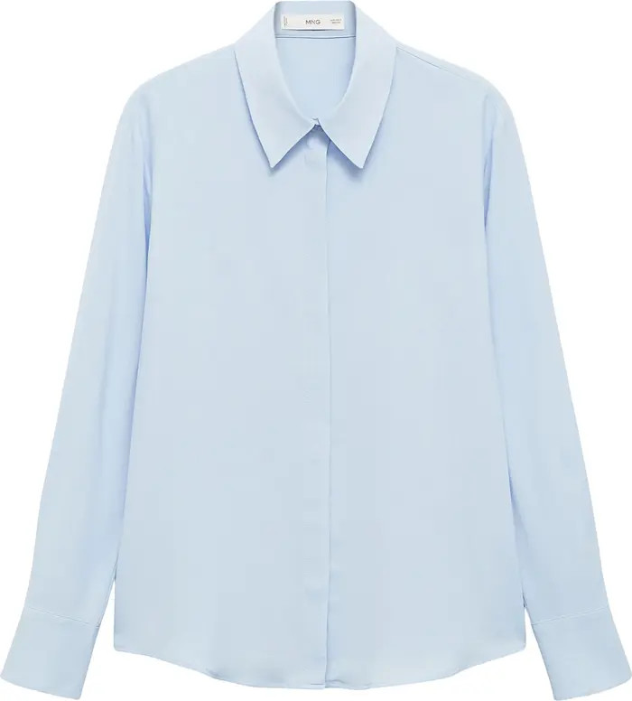 MANGO Fluid Button-Up Shirt | Nordstrom | Nordstrom