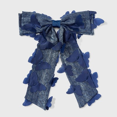 Girls' 3D Butterfly Bow Hair Clip - Cat & Jack™ Navy Blue | Target