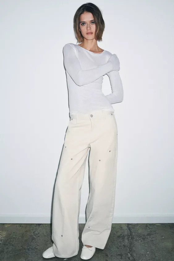 ZW COLLECTION MID-RISE BELT LOOP JEANS | Zara US