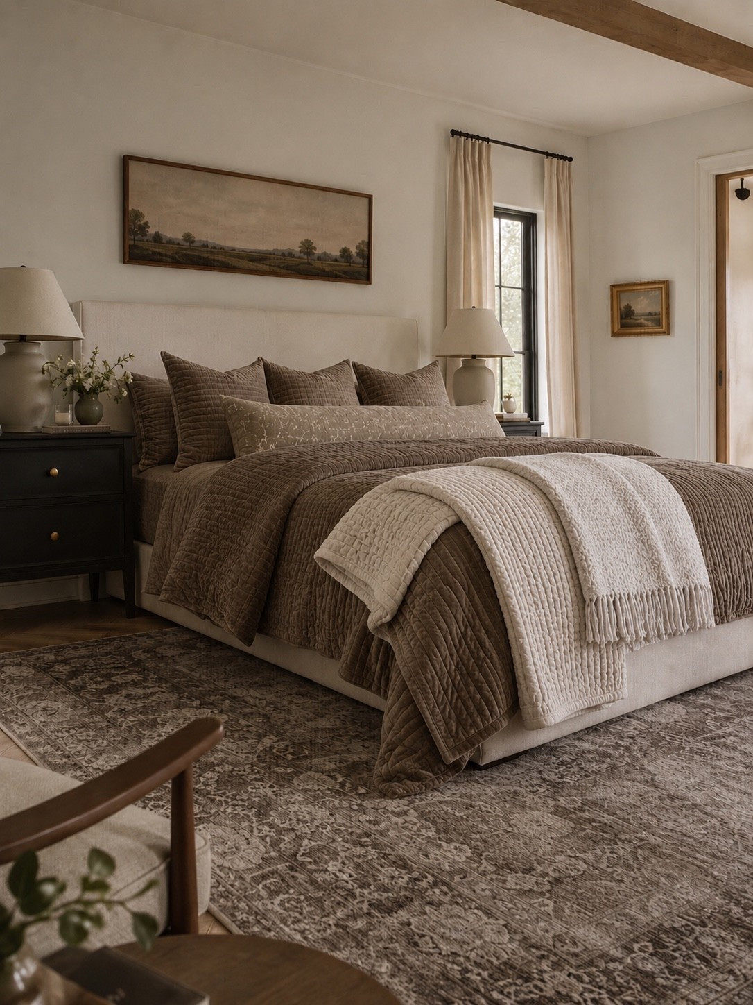 Cozy Bedroom Retreat 🤎✨

Transform your bedroom into a warm and inviting sanctuary with layered neutrals, rich earthy tones, and timeless textures. From the quilted bedding and oversized lumbar pillow to the vintage-inspired rug and classic nightstands, every detail in this space creates a cozy, designer-inspired look that feels both elevated and relaxing. It’s the perfect blend of comfort and sophistication for a bedroom you’ll love coming home to.

If you’re looking to refresh your space, these bedroom favorites make it easy to create that collected, high-end farmhouse aesthetic while keeping your room warm, functional, and effortlessly beautiful.

Follow @farmtotablecreations on Instagram for more cozy home finds and trending decor.

#LTKHome #BedroomDecor #CozyBedroom #BedroomInspiration #NeutralHome #WayfairFinds #AmazonHome #HomeDecor #BedroomRefresh #FarmhouseStyle #EuropeanFarmhouse #McGeeAndCoInspired #CozyHome #InteriorDesign #BedroomGoals #HomeStyling #NeutralDecor #MasterBedroom #HomeInspiration #FarmToTableCreations

#LTKSaleAlert #LTKHome