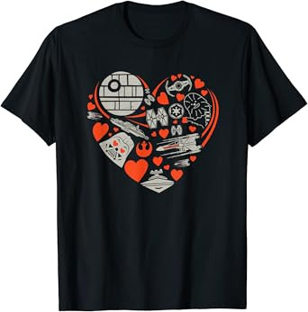 Star Wars Valentine's Day Heart Galaxy T-Shirt | Amazon (US)