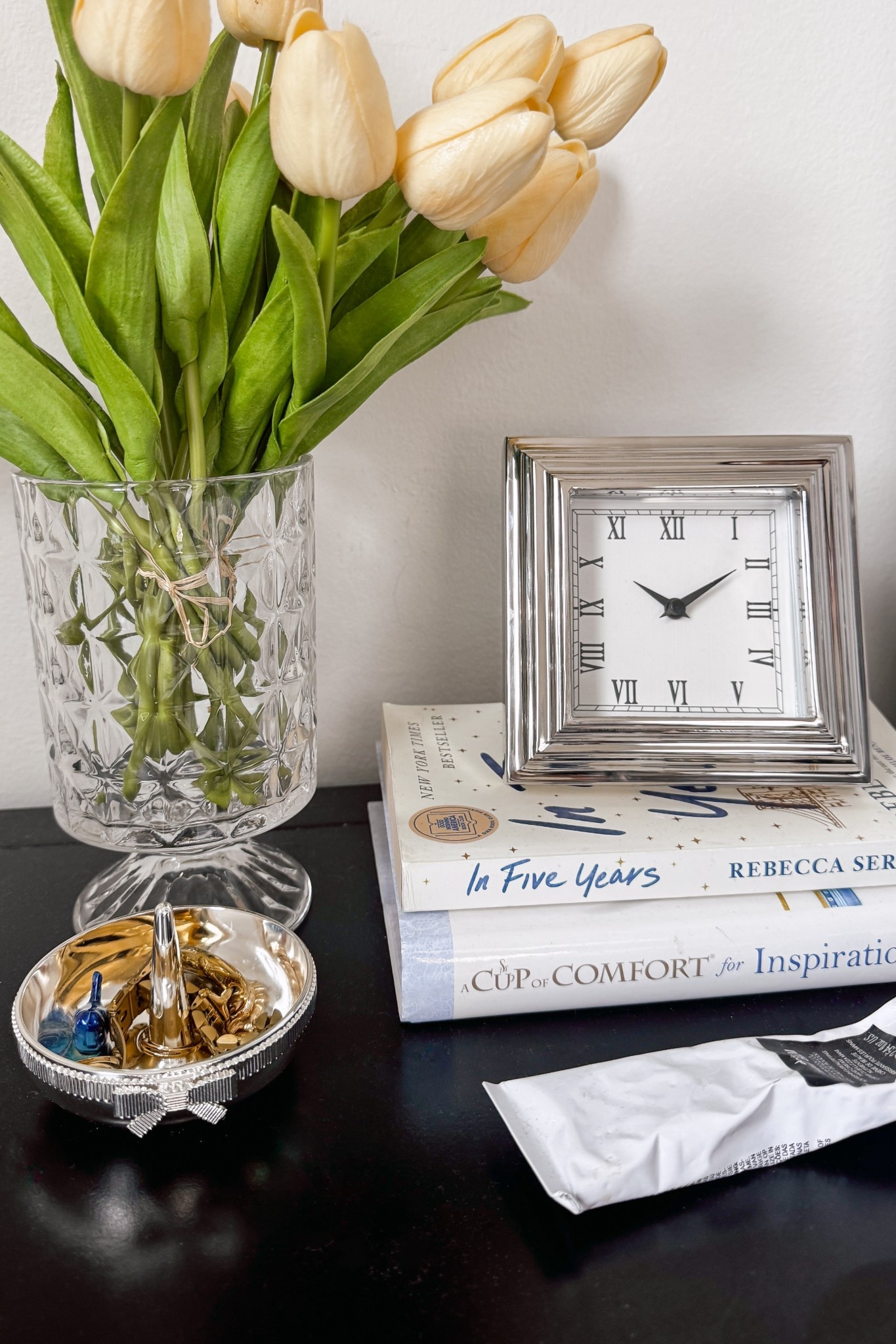 Perfect bedside clock! Pottery barn silver clock! Art deco clock 

#LTKHome #LTKmorningroutine