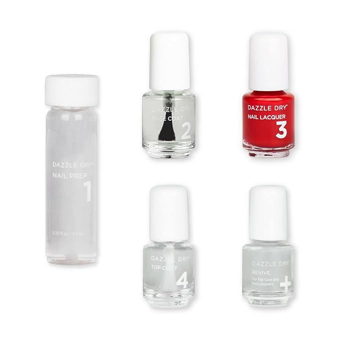 Dazzle Dry Mini Kit 4 Step System - Rapid Red, a classic true red. Full coverage cream. (5 Piece ... | Amazon (US)