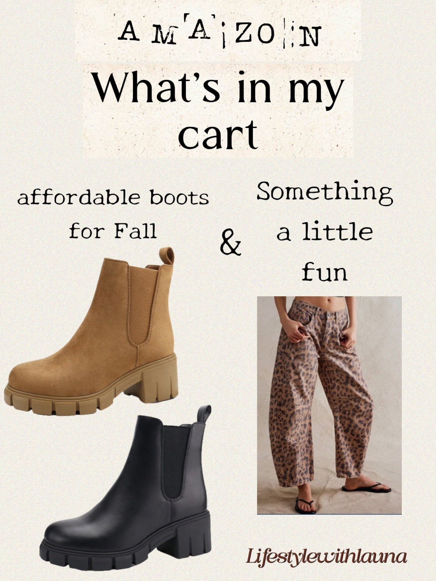 What’s in my cart Amazon. I looking for an affordable Chelsea style lug boot for my fall styles & these look high end. I’m obsessed with barrel jeans & these FP look alikes are so cute!! Leopard print is really trending for fall!🍂
@amazonfashion #fallstyle

#LTKShoeCrush #LTKOver40 #LTKMidsize