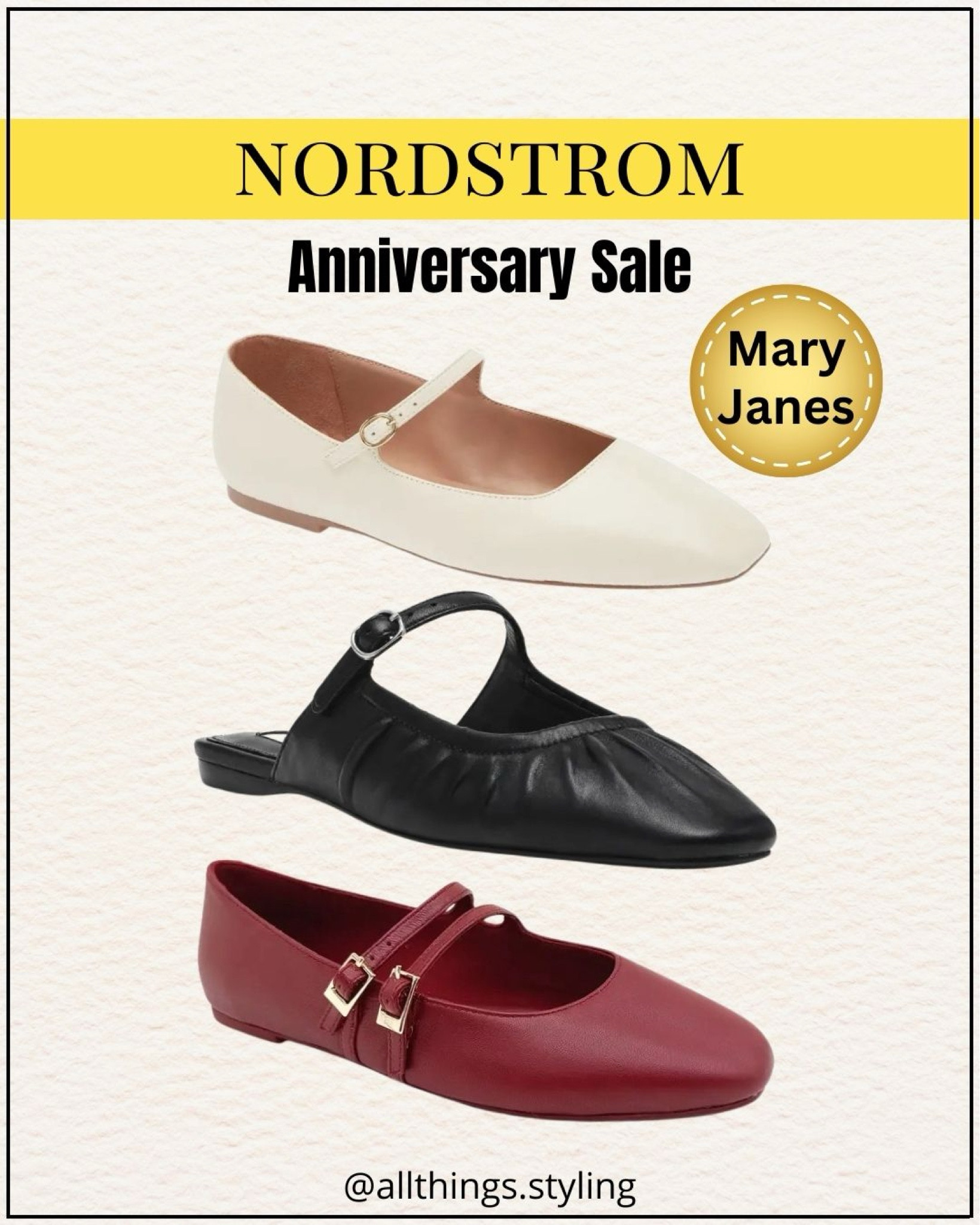 So many Mary Jane Flats are included in the NORDSTROM Anniversary Sale.  I love my STEVE MADDEN Gisele Mary Jane mules ✨

Nordstrom Sale, Nordstrom fall shoes, Mary Jane Ballet flats, Red Mary Jane flats, Fall shoe trends 

#LTKShoeCrush #LTKStyleTip #LTKxNSale