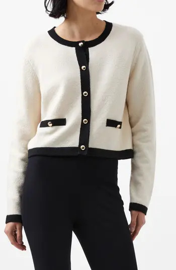 Vhari Contrast Trim Cardigan | Nordstrom