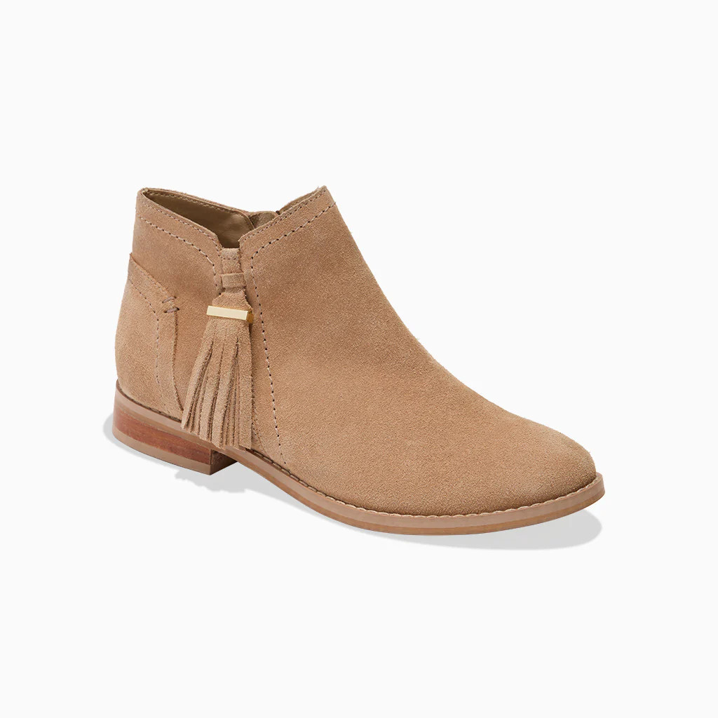 Claire Girls Tassel Suede Bootie - Oak | Jack Rogers