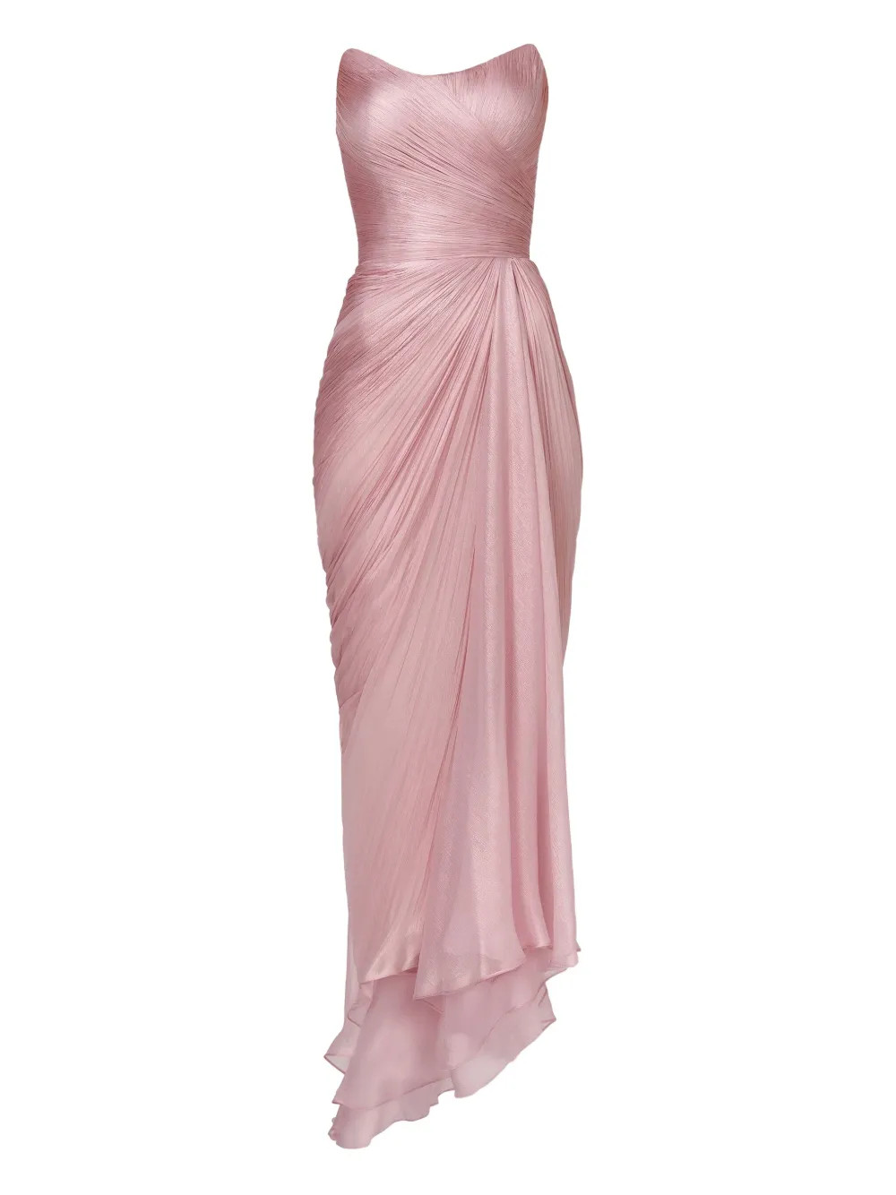 Iris Serban Draped Strapless Dress | Pink | FARFETCH AL | Farfetch Global