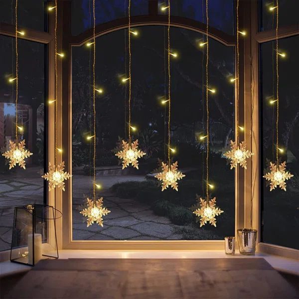 11.5FT 96LED Snowflake String Lights | Wayfair North America