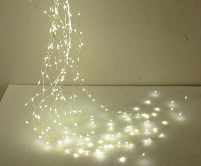 78" Micro LED Warm White Light Bunch on Silver Wire with 600 Lights | Amazon (US)