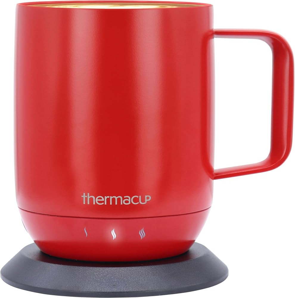 Self-Heating Temperature Controlled Coffee Mug with Lid, Led Electric Smart Cup, 3 Custom Heat Se... | Amazon (US)