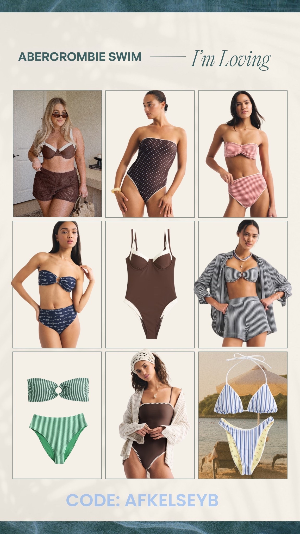 Swim from Abercrombie🩵 My code AFKELSEYB is live this weekend plus there is a sale! 

#LTKSwim #LTKSaleAlert