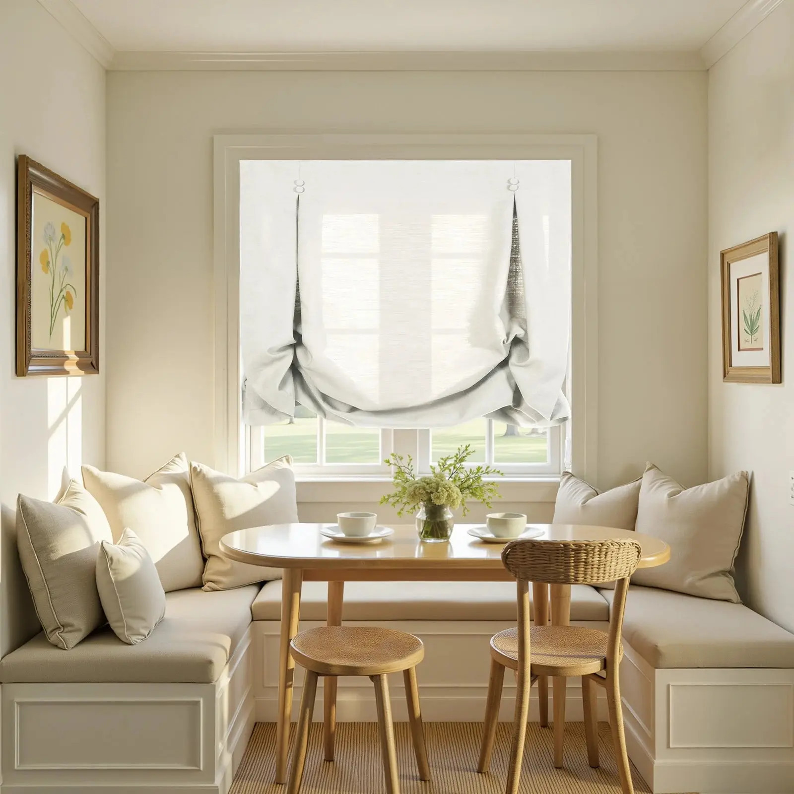 Isabella Cotton Tulip Roman Shade Cord Lift | TWOPAGES