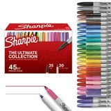 Sharpie Permanent Markers, Ultimate Collection, Fine and Ultra-Fine Tips, Assorted Colors, 45 Cou... | Walmart (US)