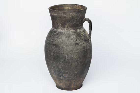 Old Clay Vase Wabi Sabi Dusty Pottery Pot With Handle Shabby - Etsy | Etsy (US)