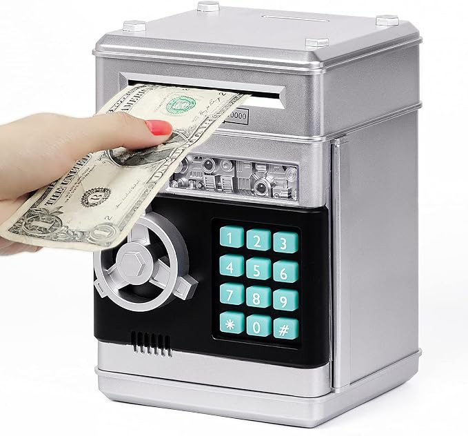 Refasy Piggy Bank Cash Coin Can ATM Bank Electronic Coin Money Bank for Kids Age 3-12, Money Savi... | Amazon (US)