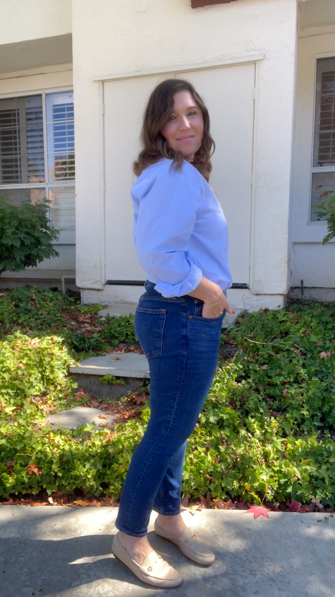 OOTD- this basic outfit is perfect for fall. Such a classic look! 💙✨ @LOFT @Sam Edelman  @abercrombie #outfitinspo #ootd #fyp #everydayfashion #basicoutfit 

#LTKShoeCrush #LTKStyleTip #LTKSaleAlert