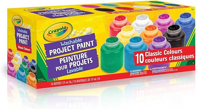 Crayola 10 59ml Paint Jars Assorted Classic Colours Arts & Crafts | Amazon (CA)