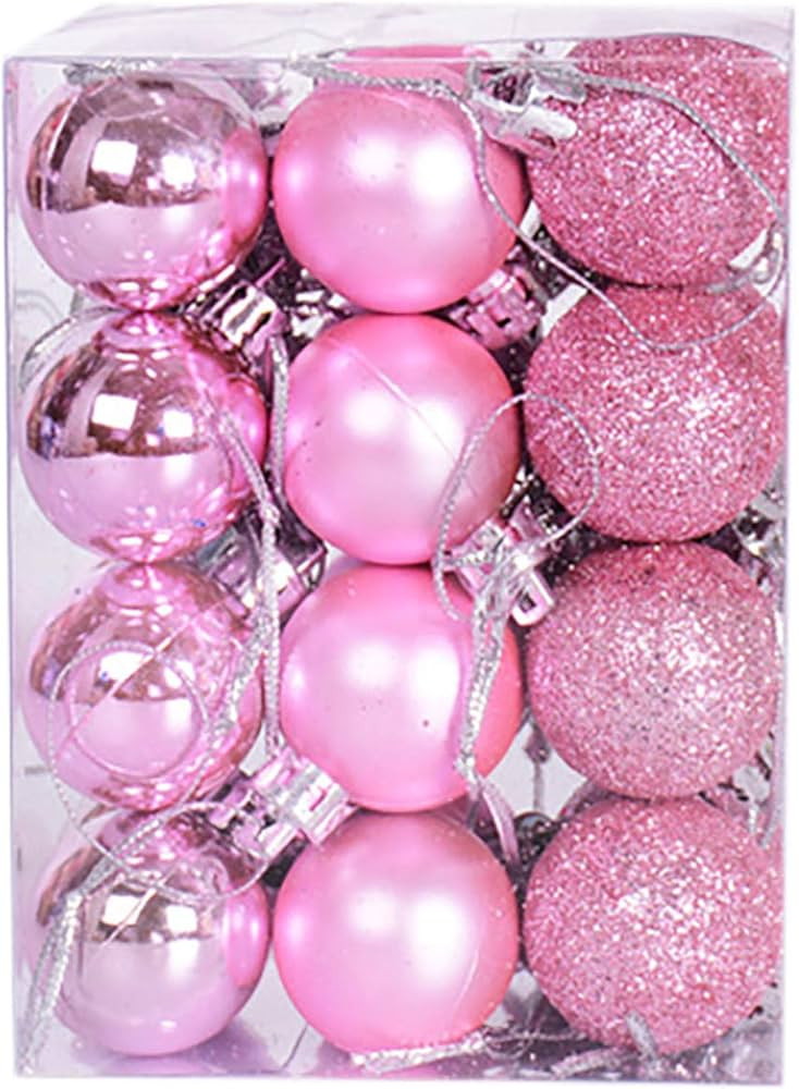 24pcs Small Christmas Ball 3cm/1.18'' Ornaments Shatterproof Small Christmas Decorations Tree Bal... | Amazon (US)