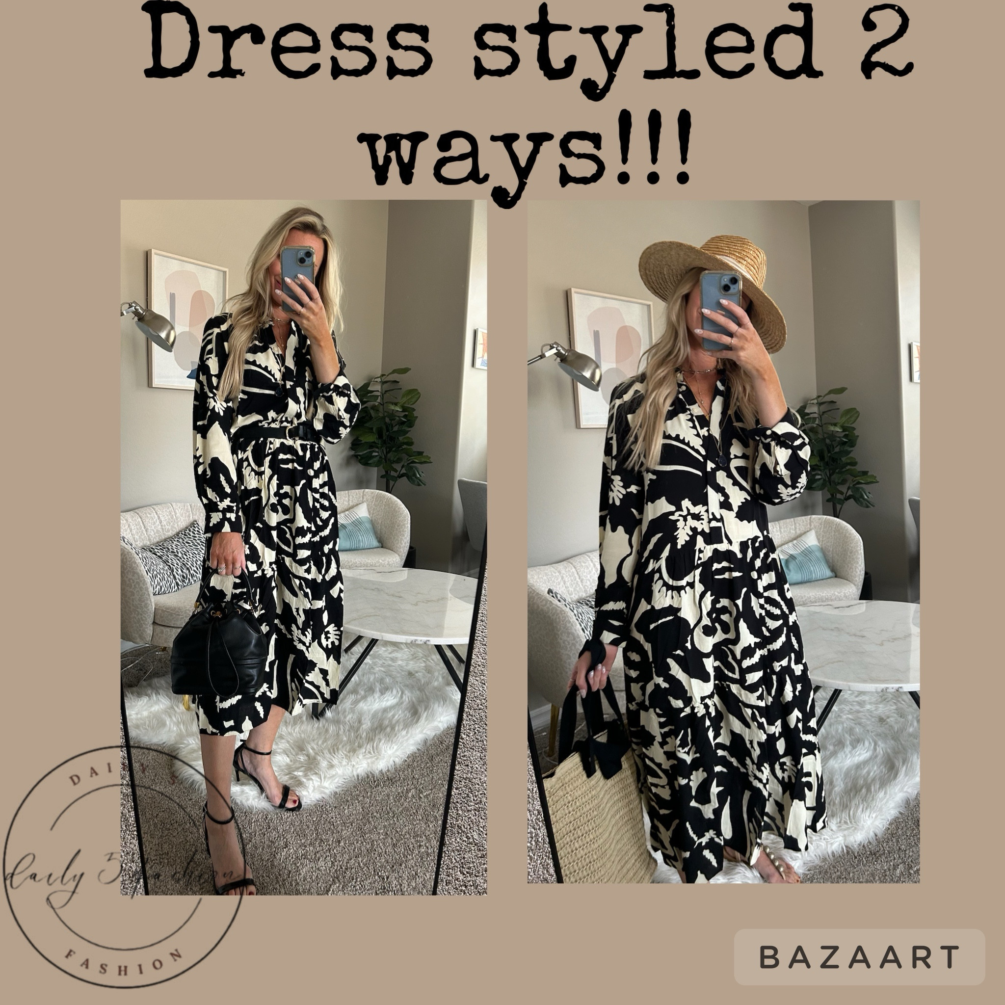 This dress is soo fun! I love how it can transform into two totally different looks! Would you believe its only $28.99!! Which one is your fav? 1 or 2?! Its actually super flowy but can totally be worn with a belt for a more polished look! 

#LTKfindsunder50 #LTKMostLoved #LTKstyletip