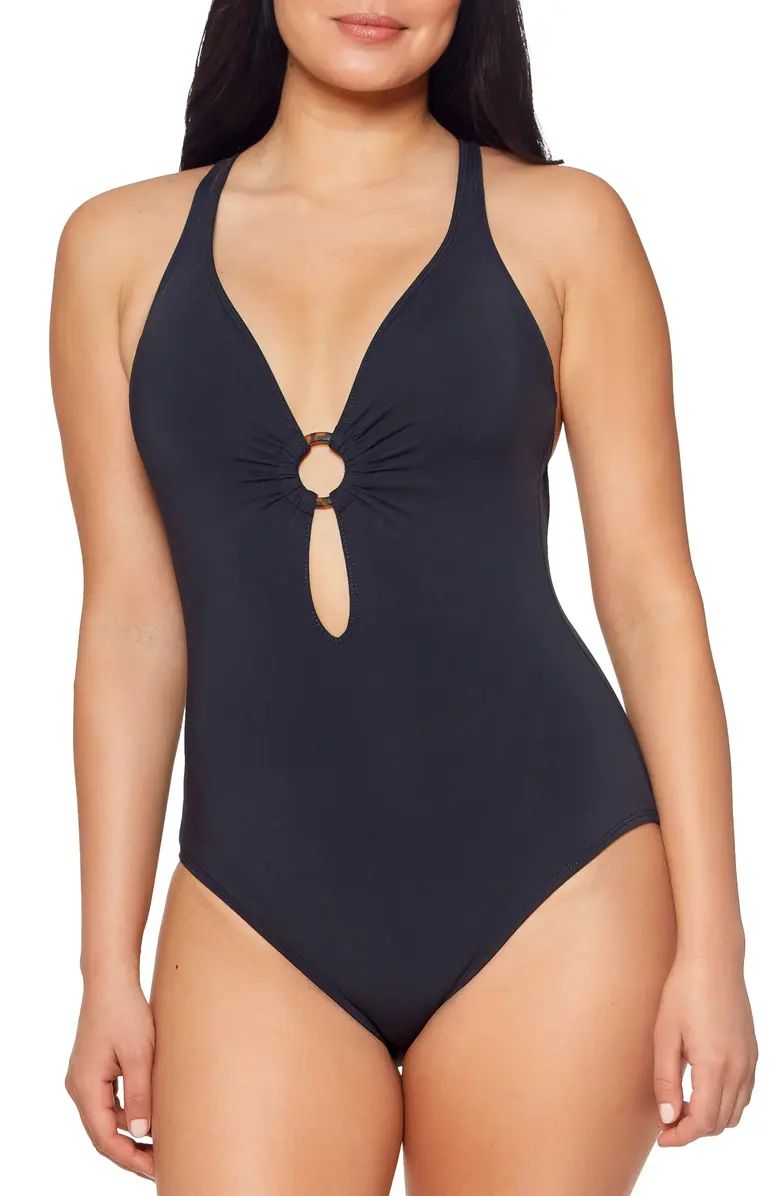 BLEU by Rod Beattie Ring Me Up Plunge One-Piece Swimsuit | Nordstrom | Nordstrom