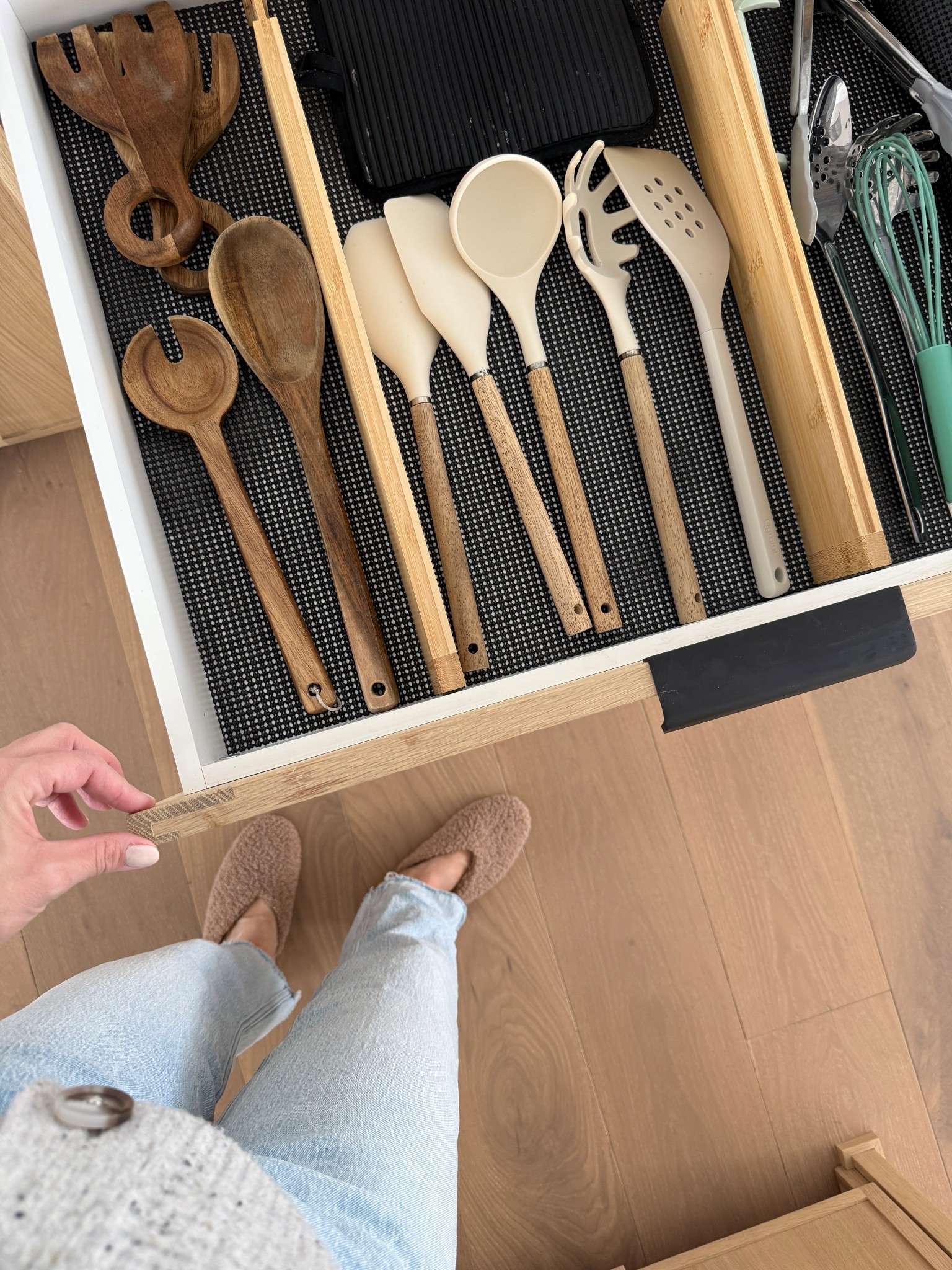 Our drawers look so much better now that we added this black rubber lining! 

#LTKHome