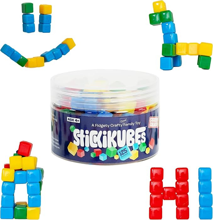 KOMARC GAMES StickiKubes, Mini Stacking Cubes That Stick to Anything, Non Toxic Kid Safe Sticky B... | Amazon (US)