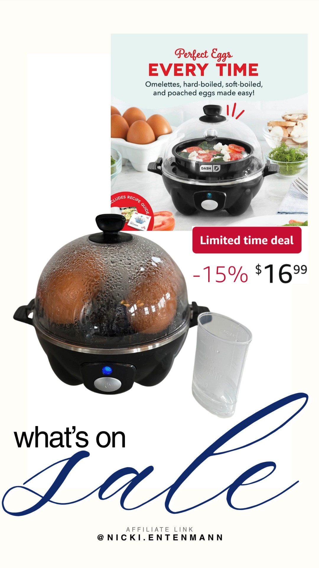 Breakfast just got brighter with the Dash Rapid Egg Cooker. Whip up soft, medium, or hard boiled eggs in minutes and keep mornings stress free with perfect results every time. 🍳⏱️🥚  

#DashEggCooker #kitchenappliances #homecooking #easymeals #breakfastideas #healthyrecipes #cookathome #foodie #kitchenessentials #quickmeals 

 #LTKfoodie #LTKHome #LTKSaleAlert