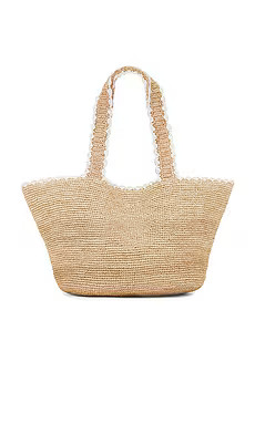BTB Los Angeles Odesa Tote in Natural & White from Revolve.com | Revolve Clothing (Global)