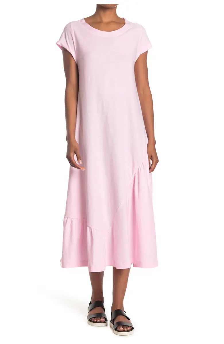 Lena Cotton & Linen Midi T-Shirt Dress | Nordstrom Rack