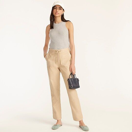 Tie-waist camp pant | J.Crew US