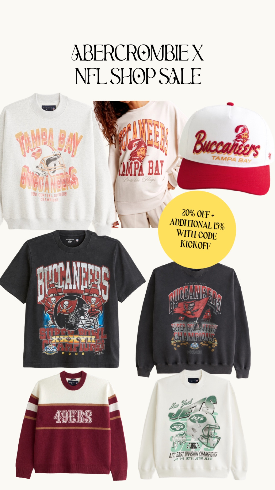 NFL shop is 20% off right now + extra 15% off with code “KICKOFF” 🏈🫶🏻🧸

#LTKSaleAlert #LTKFallSale #LTKNYFW