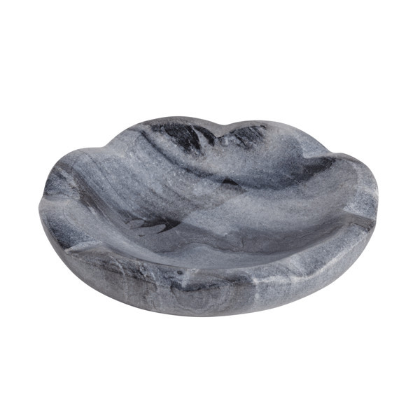 Mud Pie Grey Marble Scallop Dish | Mud Pie