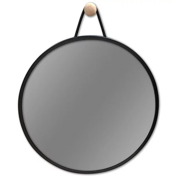 Mainstays 20" Black Round Hanging Mirror | Walmart (US)