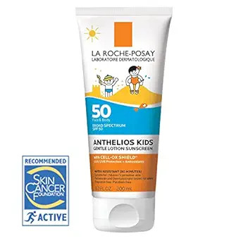 La Roche Posay Anthelios Kids Gentle Lotion Sunscreen SPF 50, Kids Sunscreen for Face and Body, O... | Amazon (US)