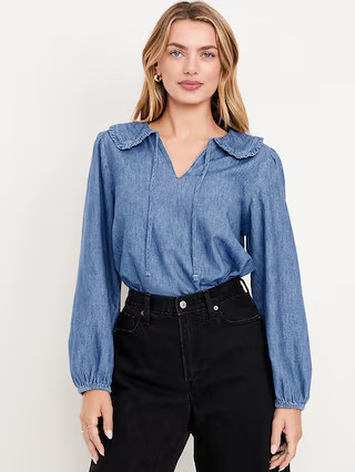 Ruffle-Collar Top | Old Navy (US)