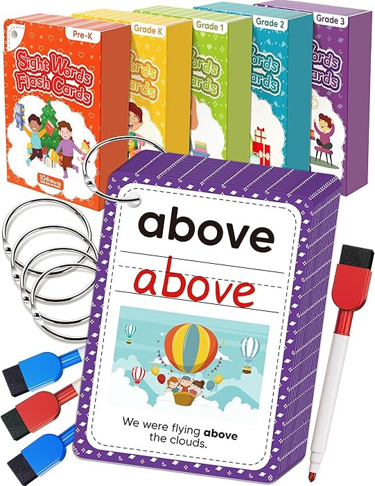 520 Sight Words Flash Cards Kindergarten, Dolch & Fry Sight Word Reading Writing Spelling Games, ... | Amazon (US)
