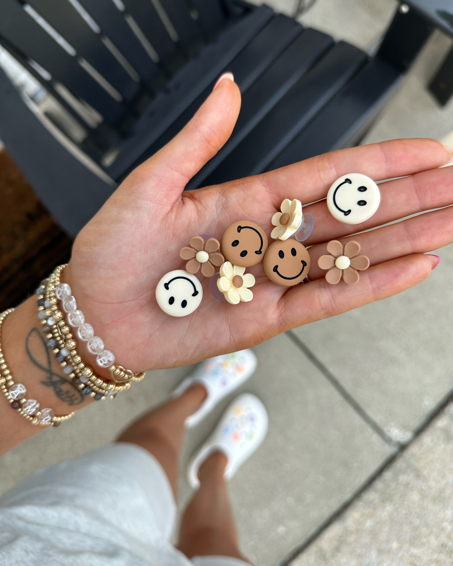 My neutral croc jibbitz came today! HOW CUTE 🫶🏼 I love them so much!!!! 

Crocs, crush clogs, platform crocs, neutral jibbitz, Etsy find 

#LTKFind #LTKshoecrush
